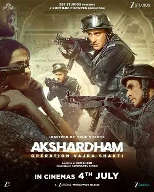 Akshardham: Operation Vajra Shakti 2025 Hindi Audio HD Poster Download - filmyfly